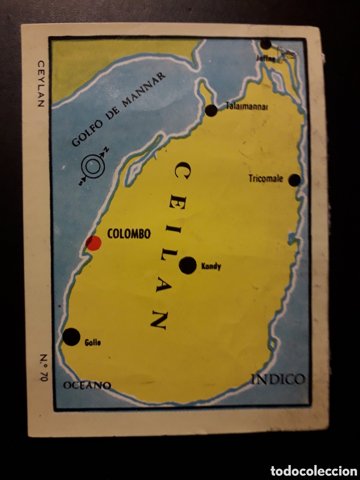 Collectionnisme Cartes &agrave; collectionner anciennes: CEIL&Aacute;N MAPA, N&deg; 70 COLECCI&Oacute;N UNIVERSAL 1962 DESPEGADO PEDIDO M&Iacute;NIMO 3&euro;
