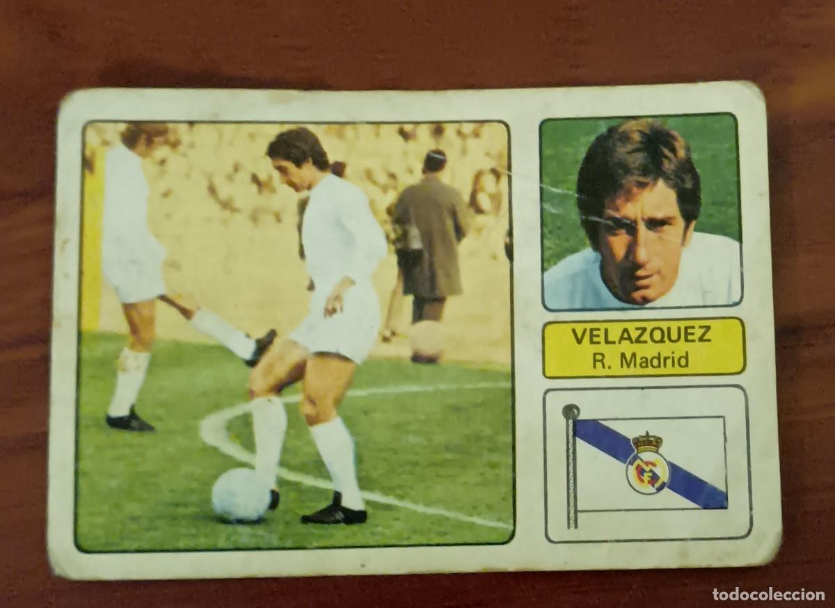 Coleccionismo Cromos antiguos: CROMO MANUEL VEL&Aacute;ZQUEZ VILLAVERDE R. MADRID CAMPEONATO DE LIGA 1973-74 7X5 CM.