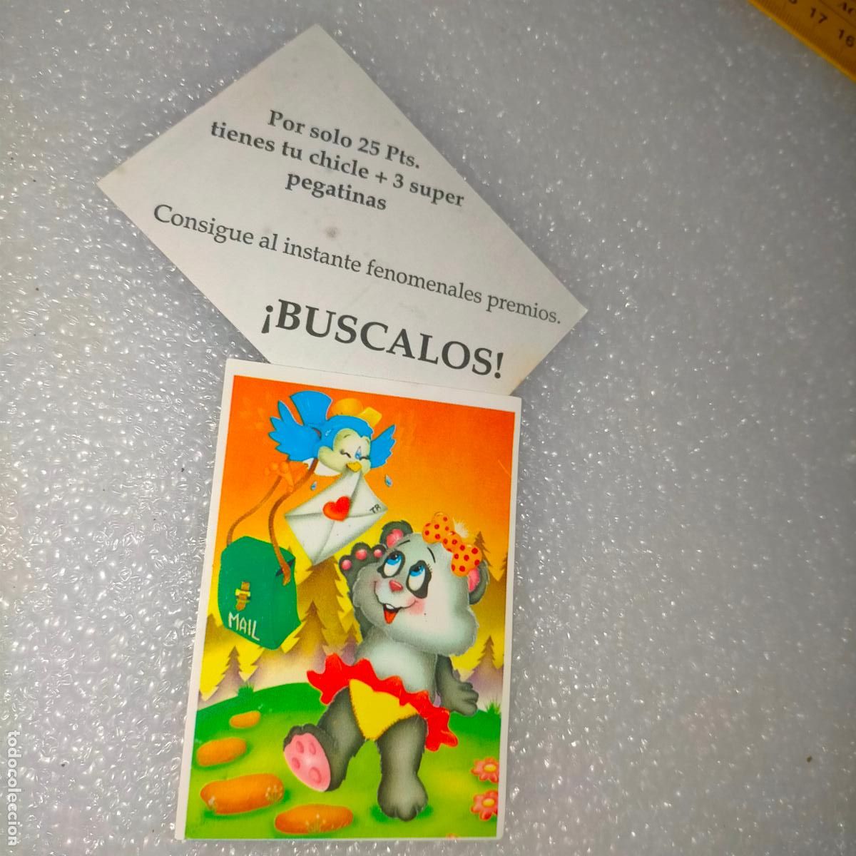 Coleccionismo Cromos antiguos: ANTIGUO CROMO PEGATINA DE COLECCION ANIMALES OSOS GATOS... CARTA DE AMOR CORREOS