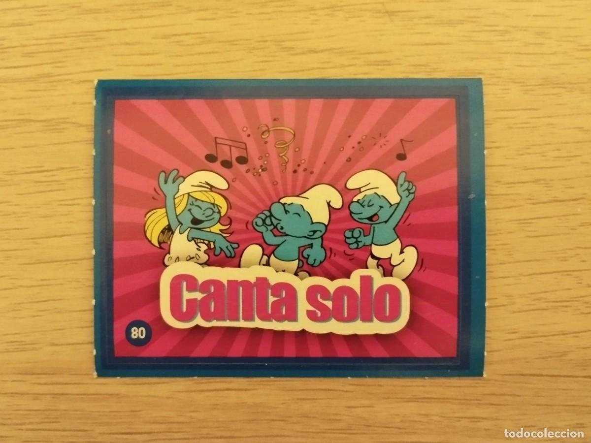 Coleccionismo cromos antiguos: Cromo Los Pitufos Alcampo n&uacute;mero 80 - Foto 1