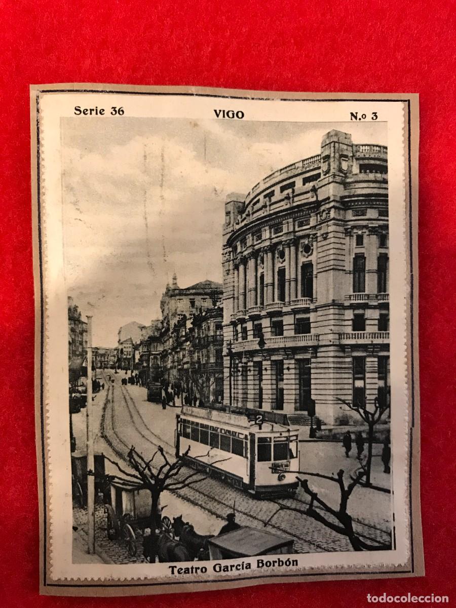 Coleccionismo Cromos antiguos: CROMO DE LAS BELLEZAS DE GALICIA. SERIE 36. N&ordm; 3. VIGO. TEATRO GARC&Iacute;A BARB&Oacute;N. 10,5 X 8CM