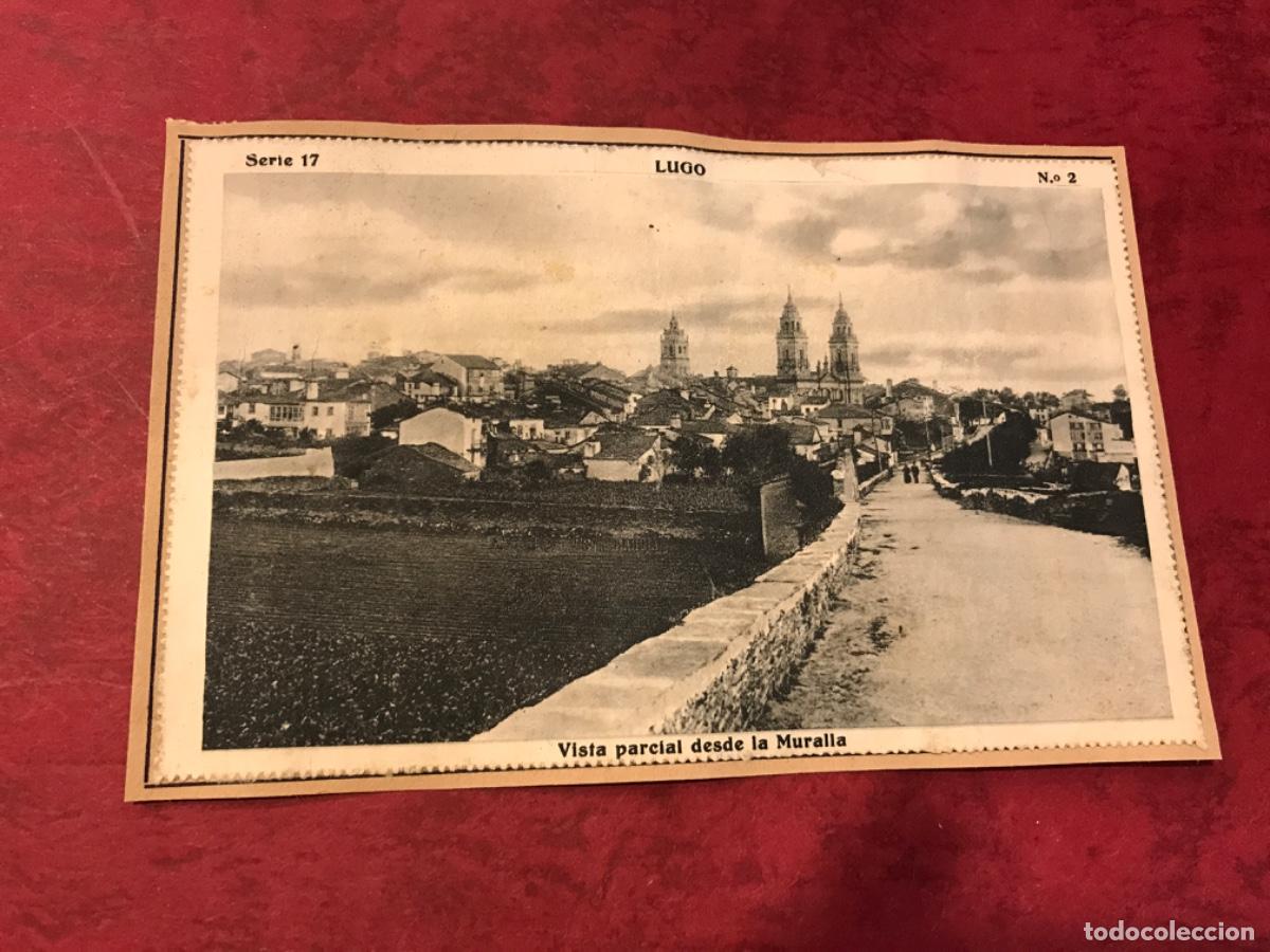 Coleccionismo cromos antiguos: CROMO DE LAS BELLEZAS DE GALICIA. SERIE 17. N&ordm; 2. LUGO, VISTA DESDE MURALLA. 14 X 9CM