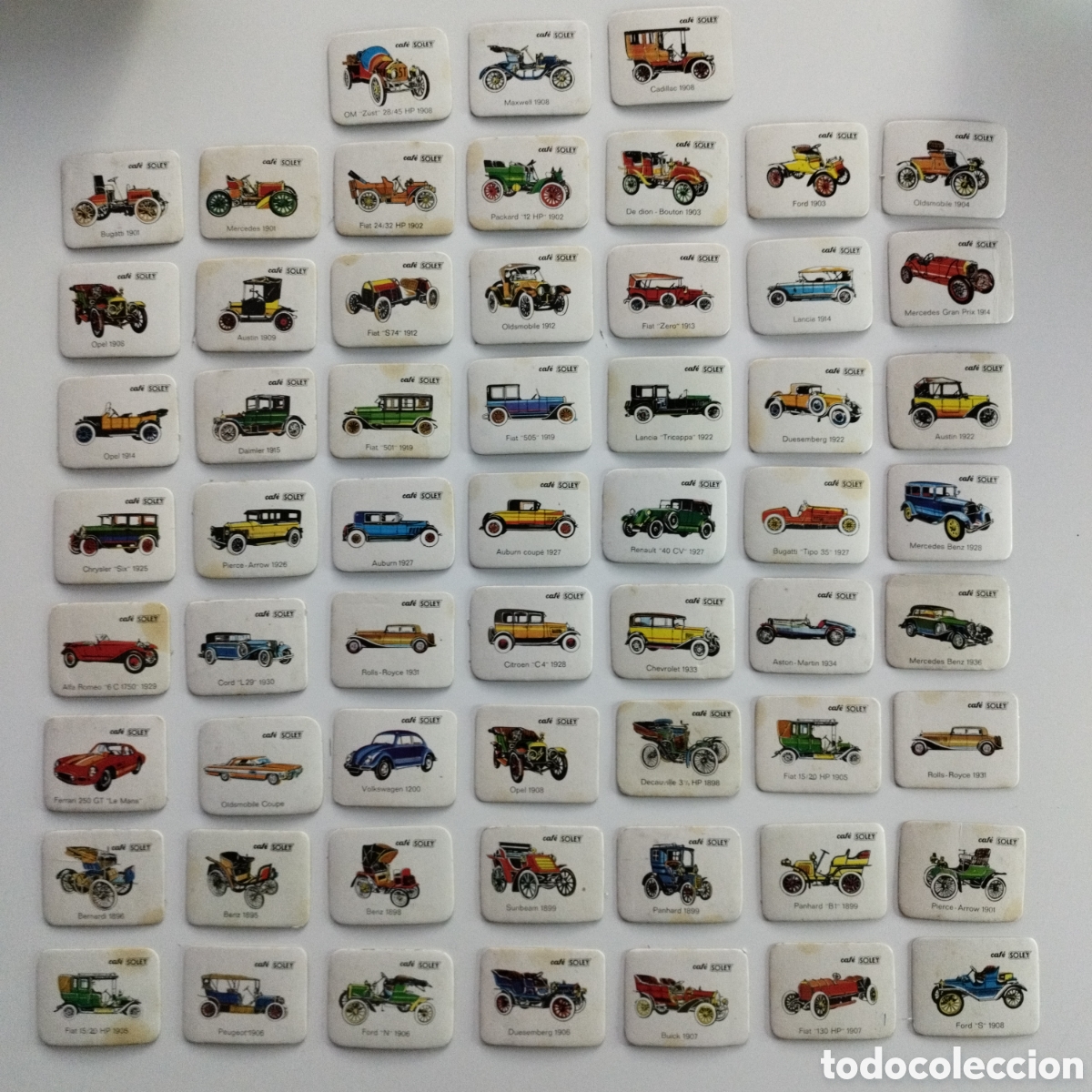 Coleccionismo cromos antiguos: LOTE 59 CROMOS AUTOMOVILISMO / CAFE SOLEY /