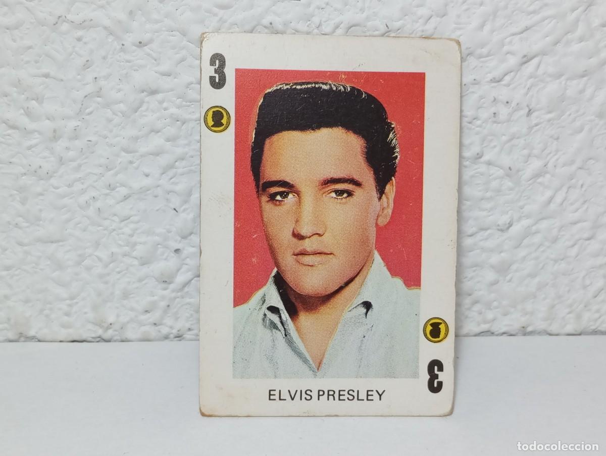 Coleccionismo Cromos antiguos: ANTIGUO CROMO CARTA NAIPE DE ELVIS PRESLEY TELEBANCO CANCION FAMOSOS TV ED. FHER A&Ntilde;OS 60