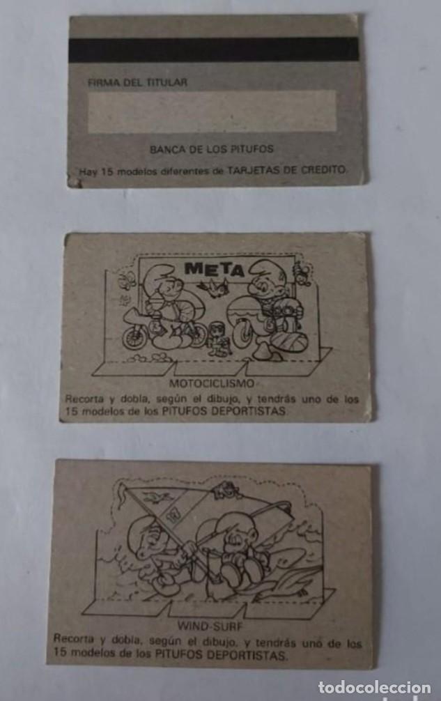 Coleccionismo cromos antiguos: Cromos tarjetas pitufos - Foto 2