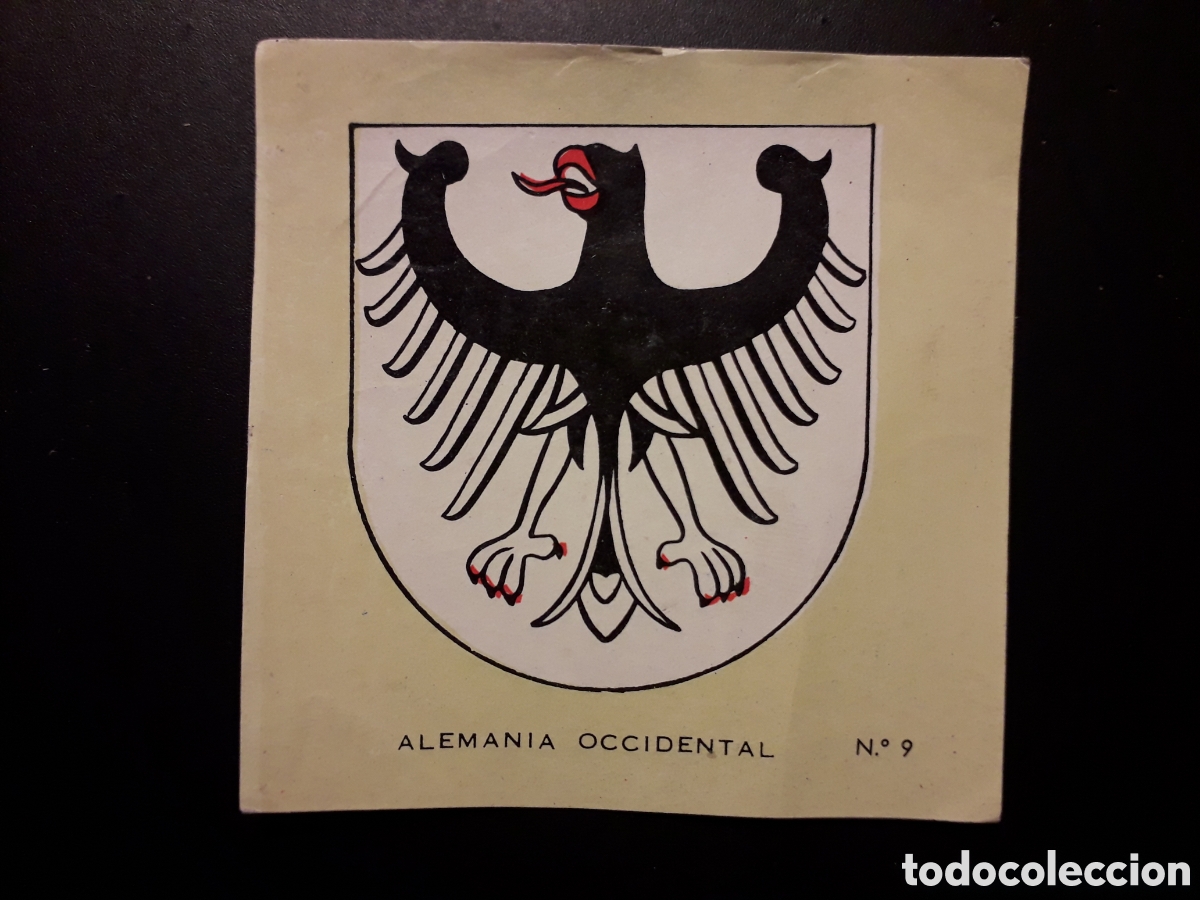 Collectionnisme Cartes &agrave; collectionner anciennes: ALEMANIA OCCIDENTAL, ESCUDO N&deg; 9 COLECCI&Oacute;N UNIVERSAL 1962 DESPEGADO, PEDIDO M&Iacute;NIMO 3&euro;