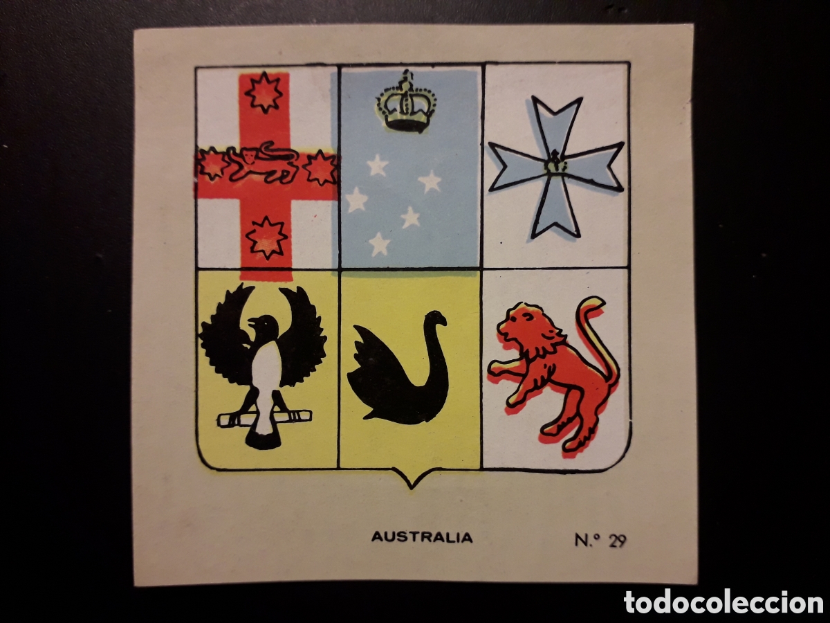 Collectionnisme Cartes &agrave; collectionner anciennes: AUSTRALIA ESCUDO N&deg; 29 COLECCI&Oacute;N UNIVERSAL 1962 DESPEGADO, PEDIDO M&Iacute;NIMO 3&euro;