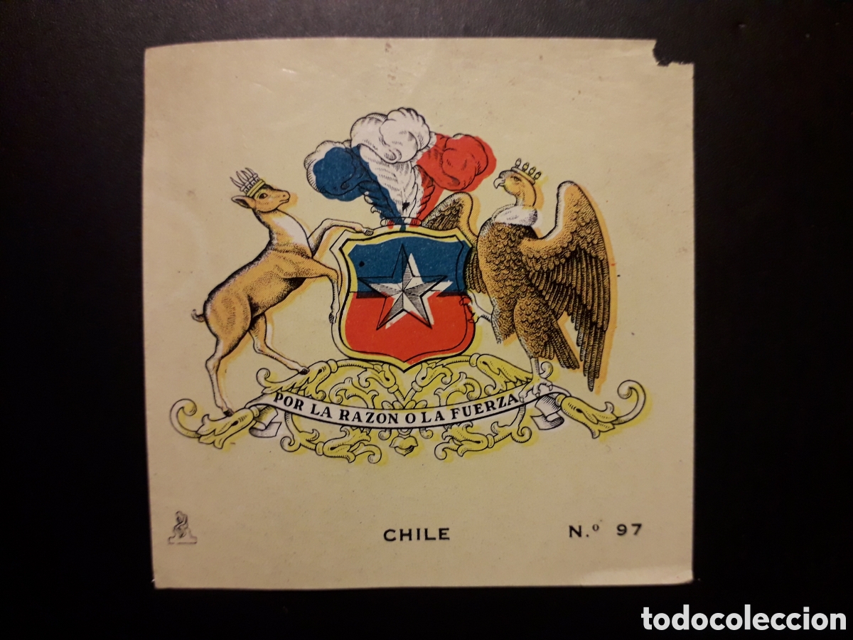 Collectionnisme Cartes &agrave; collectionner anciennes: CHILE ESCUDO N&deg; 97 COLECCI&Oacute;N UNIVERSAL 1962 DESPEGADO, DEFECTUOSO, PEDIDO M&Iacute;NIMO 3&euro;.