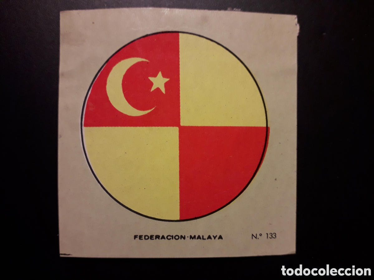 Collectionnisme Cartes &agrave; collectionner anciennes: FEDERACI&Oacute;N MALAYA ESCUDO N&deg; 133 COLECCI&Oacute;N UNIVERSAL 1962 DESPEGADO, PEDIDO M&Iacute;NIMO 3&euro;