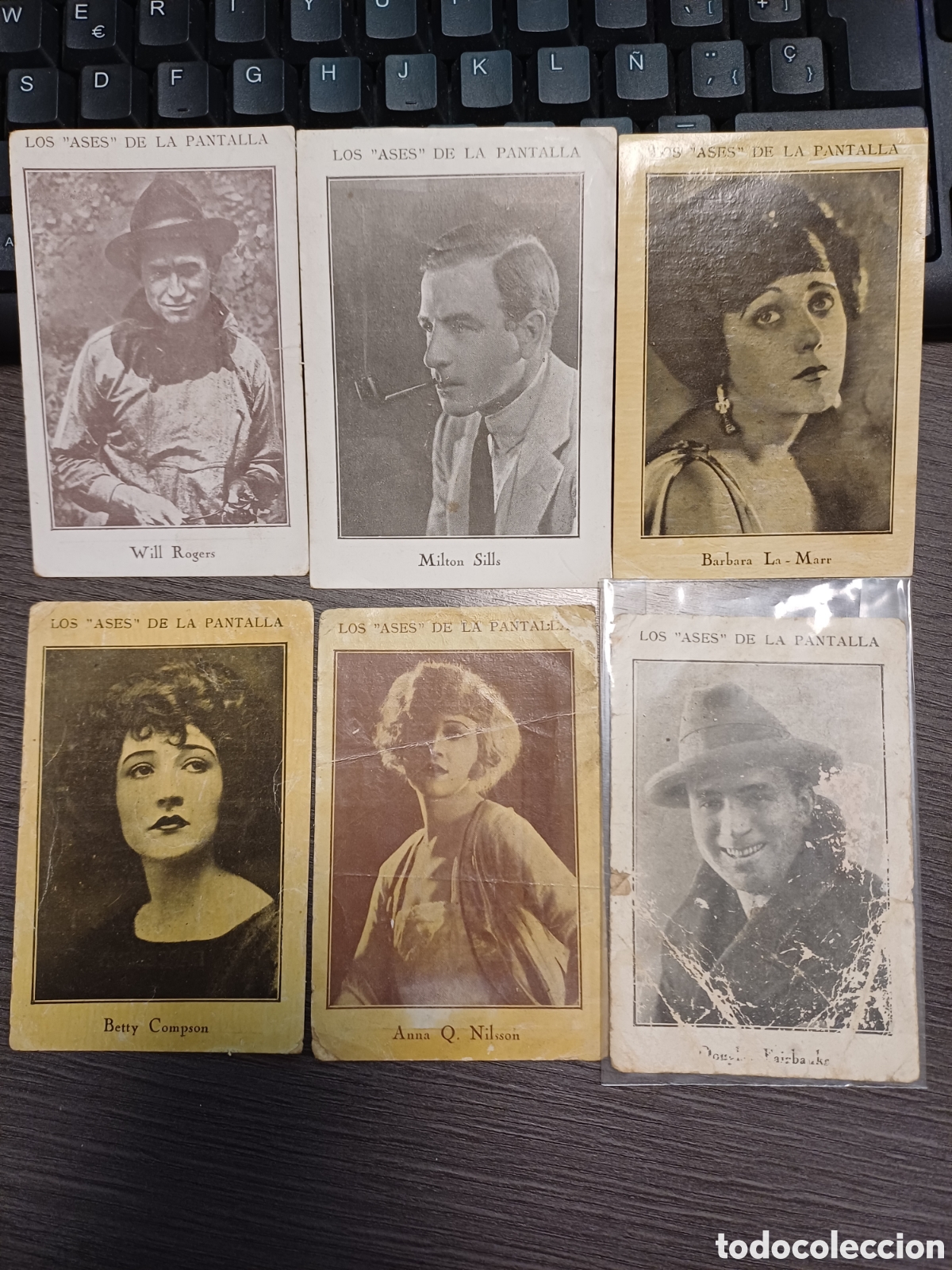 Coleccionismo cromos antiguos: 6 cromos los ases de la pantalla, chocolates Pi - Foto 1