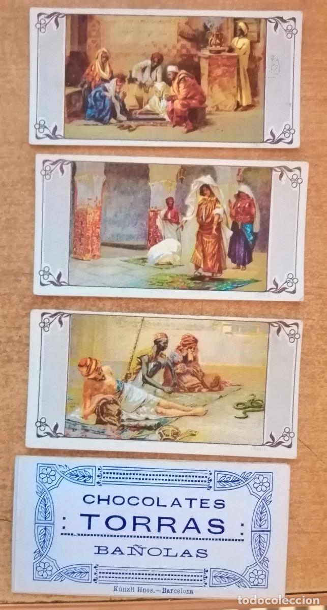 Collectable Antique Stickers: cromos coleccion de arte - fotografias del natural - chocolates torras . muy antiguos - 3 cromos
