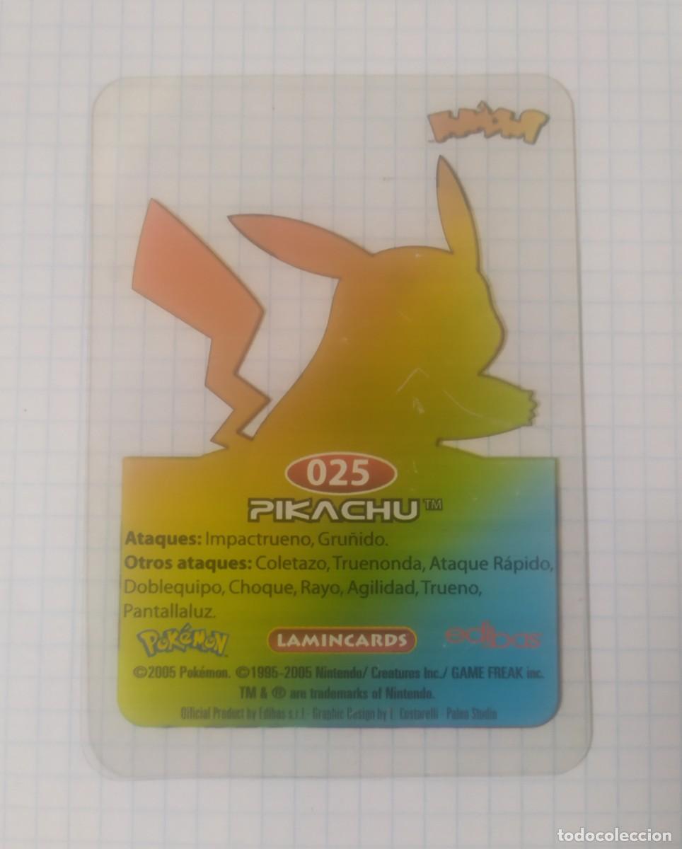 Coleccionismo cromos antiguos: Cromo Pikachu, Lamincards pok&eacute;mon - Foto 2