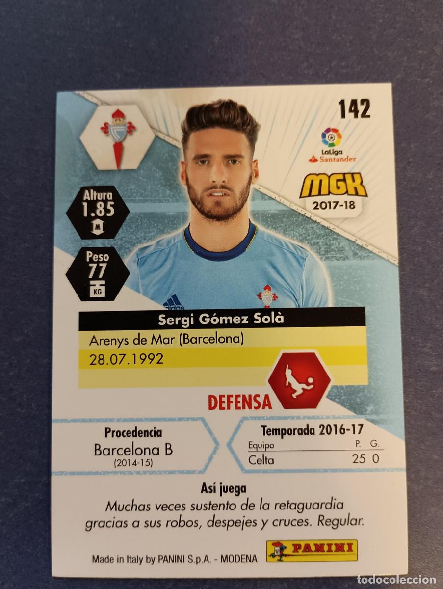 Coleccionismo cromos antiguos: SERGI G&Oacute;MEZ MGK 17 18 PANINI - Foto 2