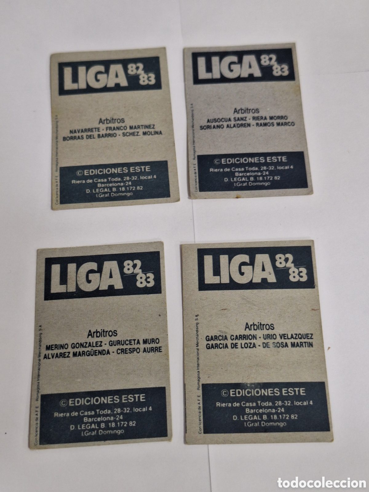 Coleccionismo cromos antiguos: &Aacute;rbitros liga 82 83 . Ediciones Este - Foto 6