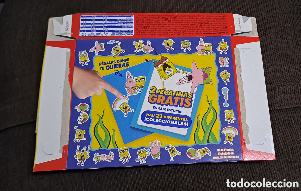 Coleccionismo cromos antiguos: Caja Phoskitos Bob Esponja - Foto 2