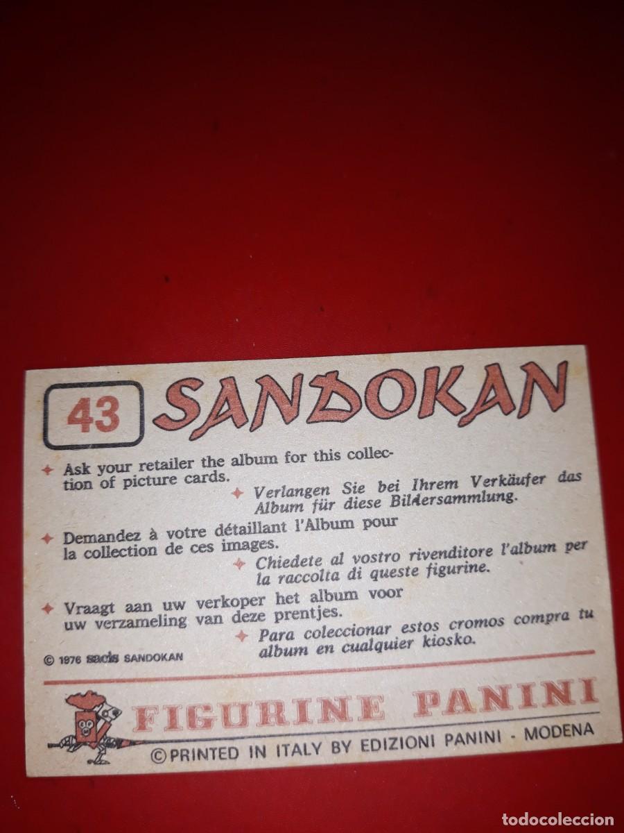 Coleccionismo cromos antiguos: SANDOKAN Panini cromo # 43 - Foto 2