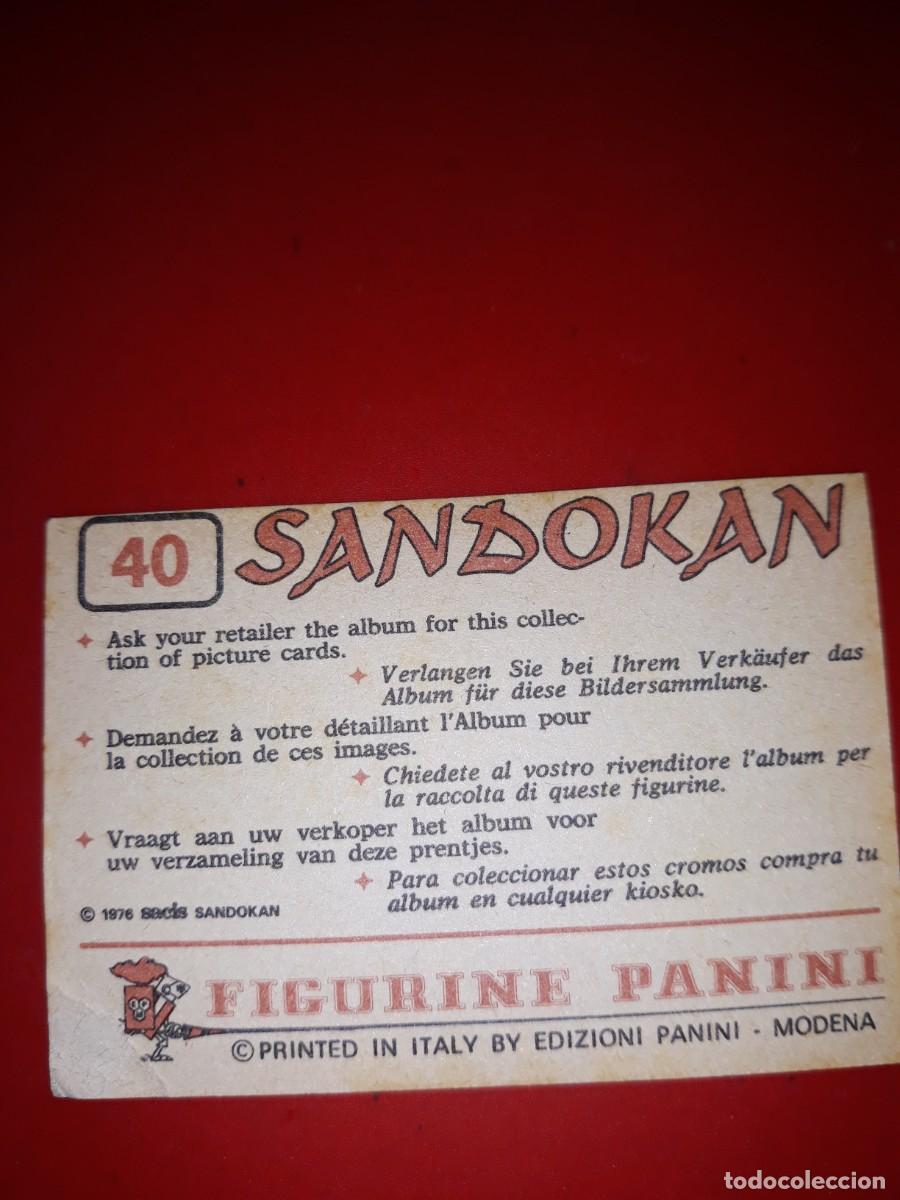 Coleccionismo cromos antiguos: SANDOKAN Panini cromo # 40 - Foto 2