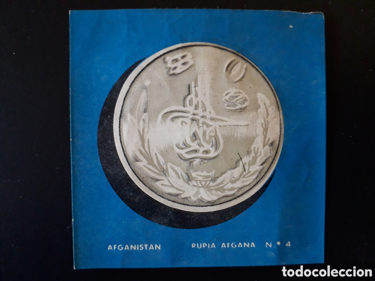 Collectionnisme Cartes &agrave; collectionner anciennes: AFGANIST&Aacute;N, RUPIA MONEDA N&deg; 4 COLECCI&Oacute;N UNIVERSAL 1962 DESPEGADO, PEDIDO M&Iacute;NIMO 3&euro;
