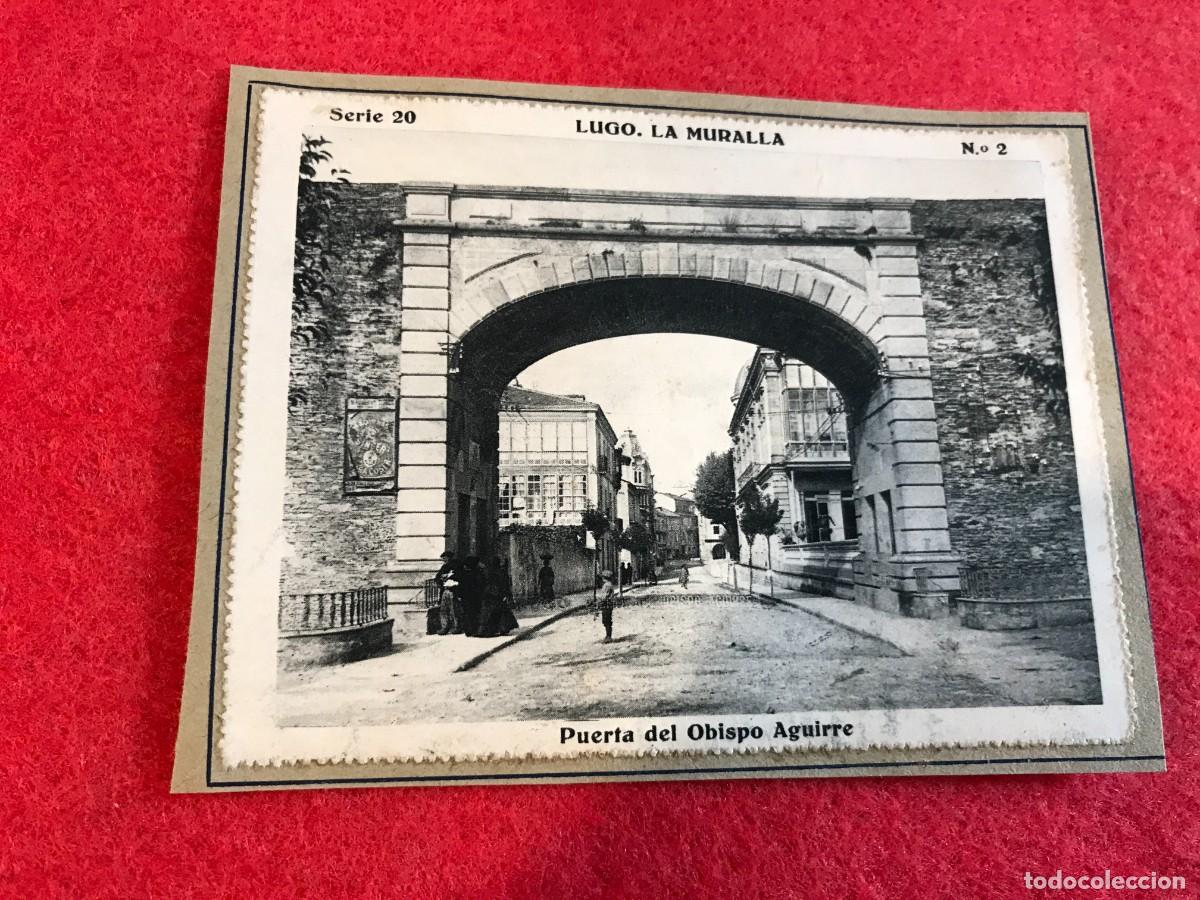 Collectable Antique Stickers: CROMO DE LAS BELLEZAS DE GALICIA. LUGO, LA MURALLA. SERIE 20 N&ordm; 2. 10,5 X 8CM