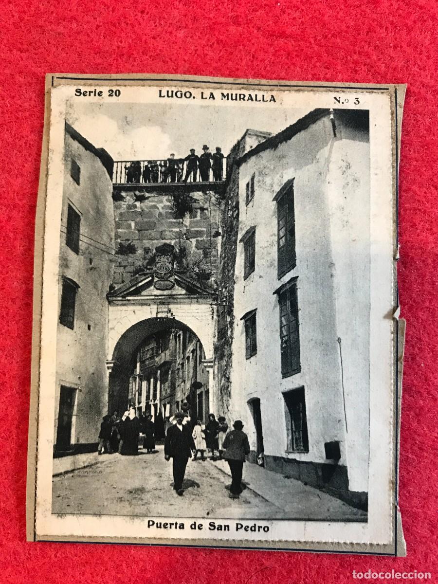 Collectable Antique Stickers: CROMO DE LAS BELLEZAS DE GALICIA. LUGO. MURALLA. SERIE 20. N&ordm; 3. MEDIDAS: 10,5 X 8CM