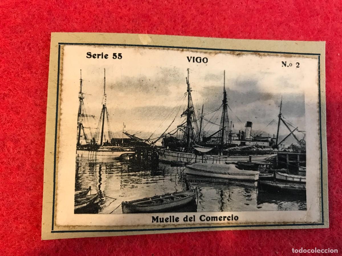 Collectable Antique Stickers: CROMO DE LAS BELLEZAS DE GALICIA. VIGO. SERIE 55. N&ordm; 2. MEDIDAS: 8 X 5 CM