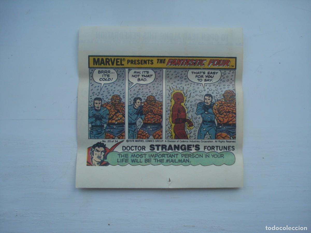 Coleccionismo cromos antiguos: MARVEL COMICS #20 ENVOLTORIO CROMOS CHICLES! WRAPPER KAUGUMMI BILDER BUBBLE GUM! - Foto 1