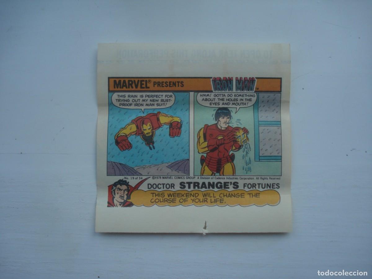 Coleccionismo cromos antiguos: MARVEL COMICS #19 ENVOLTORIO CROMOS CHICLES! WRAPPER KAUGUMMI BILDER BUBBLE GUM! - Foto 1