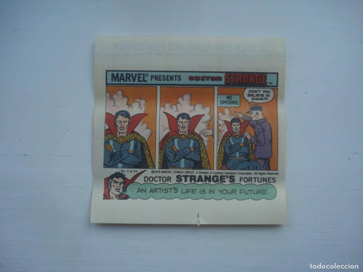 Coleccionismo cromos antiguos: MARVEL COMICS #2 ENVOLTORIO CROMOS CHICLES! WRAPPER KAUGUMMI BILDER BUBBLE GUM! - Foto 2