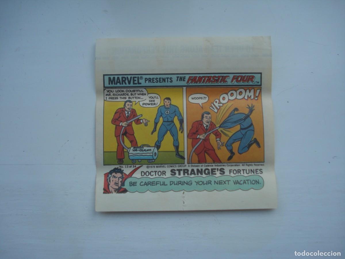 Coleccionismo cromos antiguos: MARVEL COMICS #13 ENVOLTORIO CROMOS CHICLES! WRAPPER KAUGUMMI BILDER BUBBLE GUM! - Foto 1