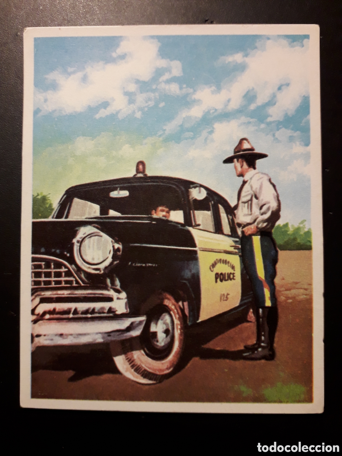 Colecionismo Cromos antigos: POLIC&Iacute;A MONTADA CANAD&Aacute; AM&Eacute;RICA Y SUS HABITANTES ED MAGA 1968 N&deg; 222 SIN PEGAR PEDIDO M&Iacute;NIMO 3&euro;