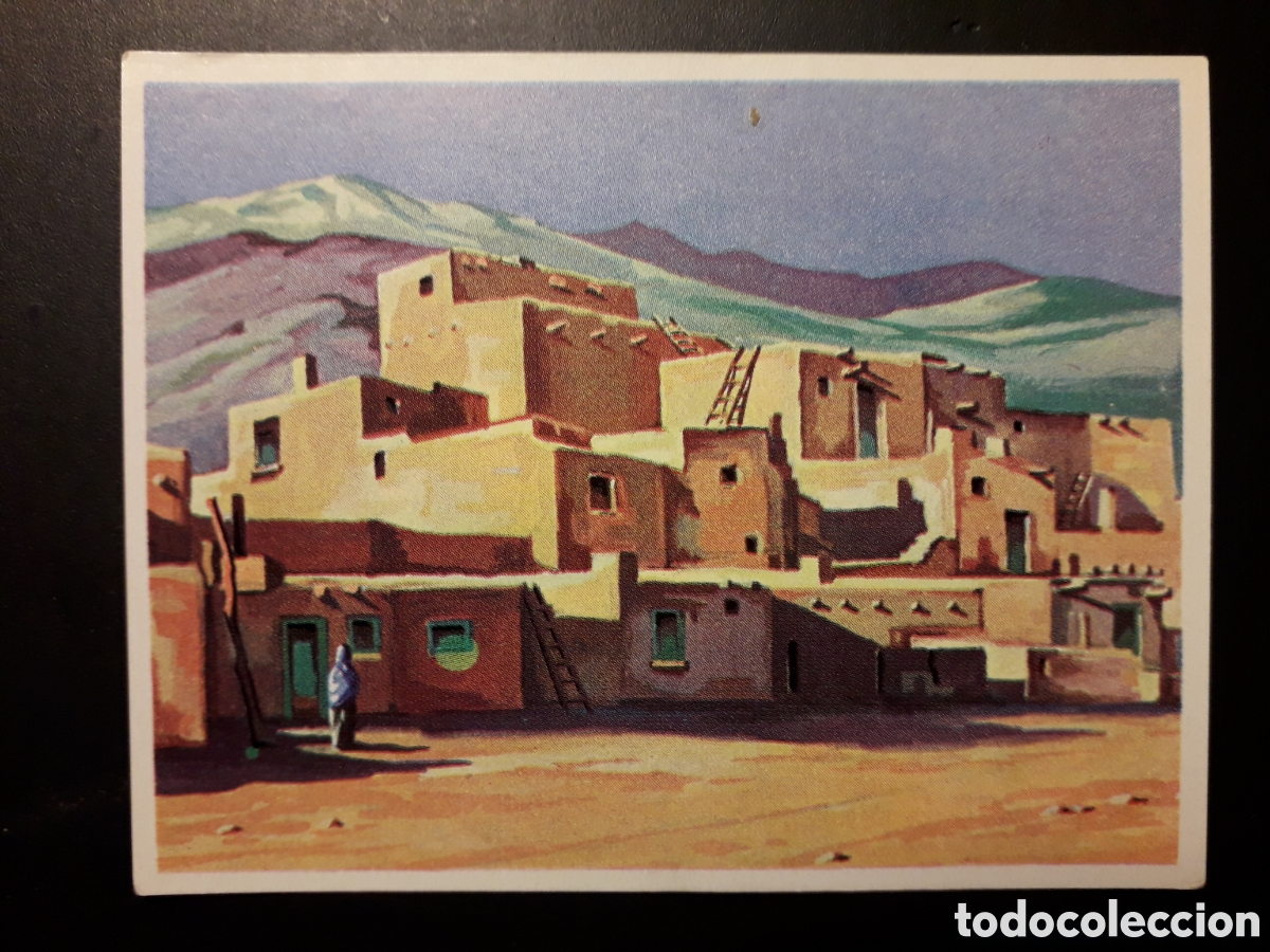Colecionismo Cromos antigos: CASAS DE LOS INDIOS PUEBLO, AM&Eacute;RICA Y SUS HABITANTES ED MAGA 1968 N&deg; 79 SIN PEGAR PEDIDO M&Iacute;NIMO 3&euro;