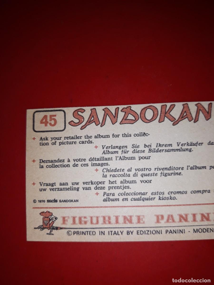 Coleccionismo cromos antiguos: SANDOKAN Panini cromo #45 - Foto 2