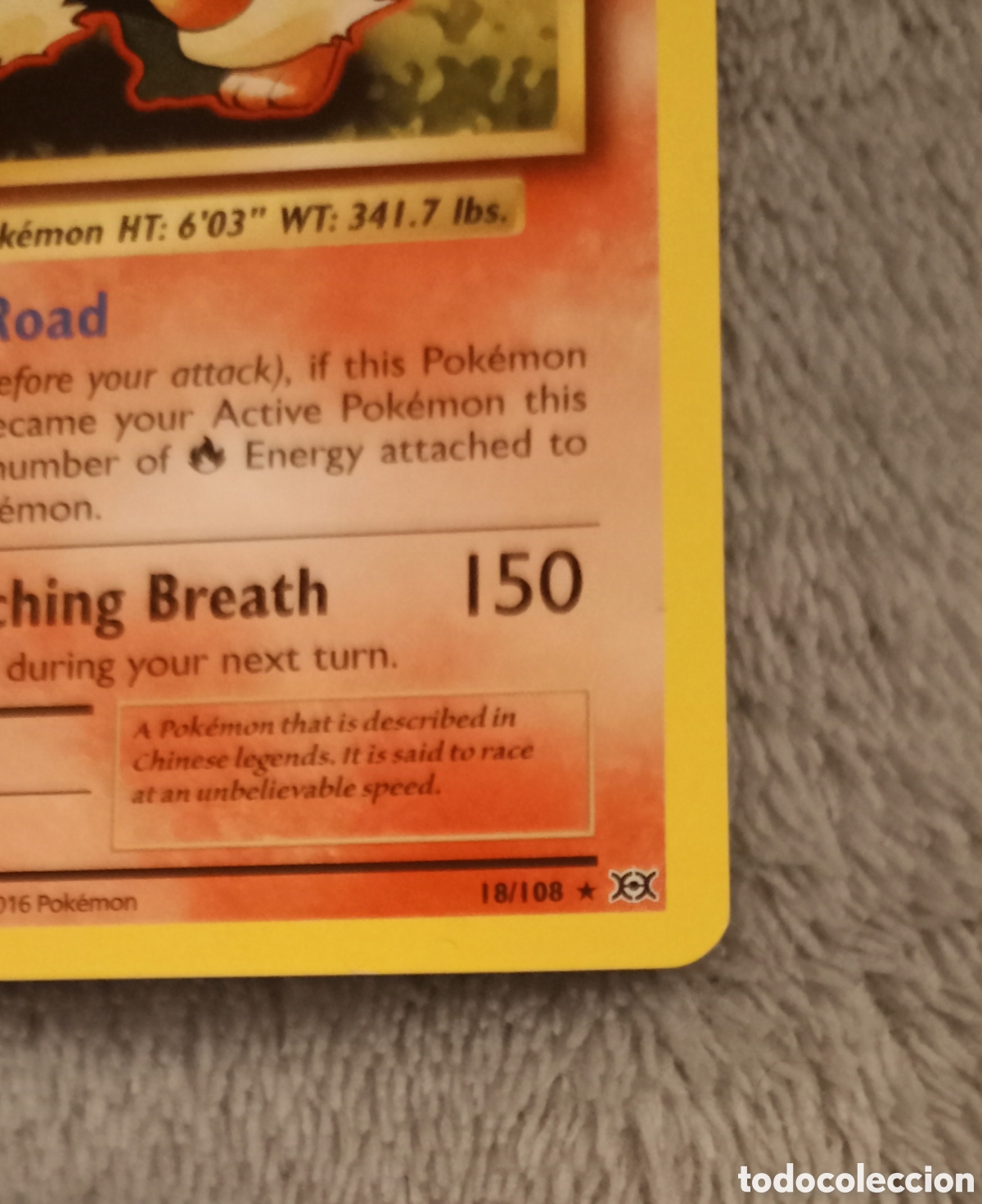 Coleccionismo cromos antiguos: Carta Pok&eacute;mon Arcanine n&deg; 059, a&ntilde;o 2016, en ingl&eacute;s - Foto 2