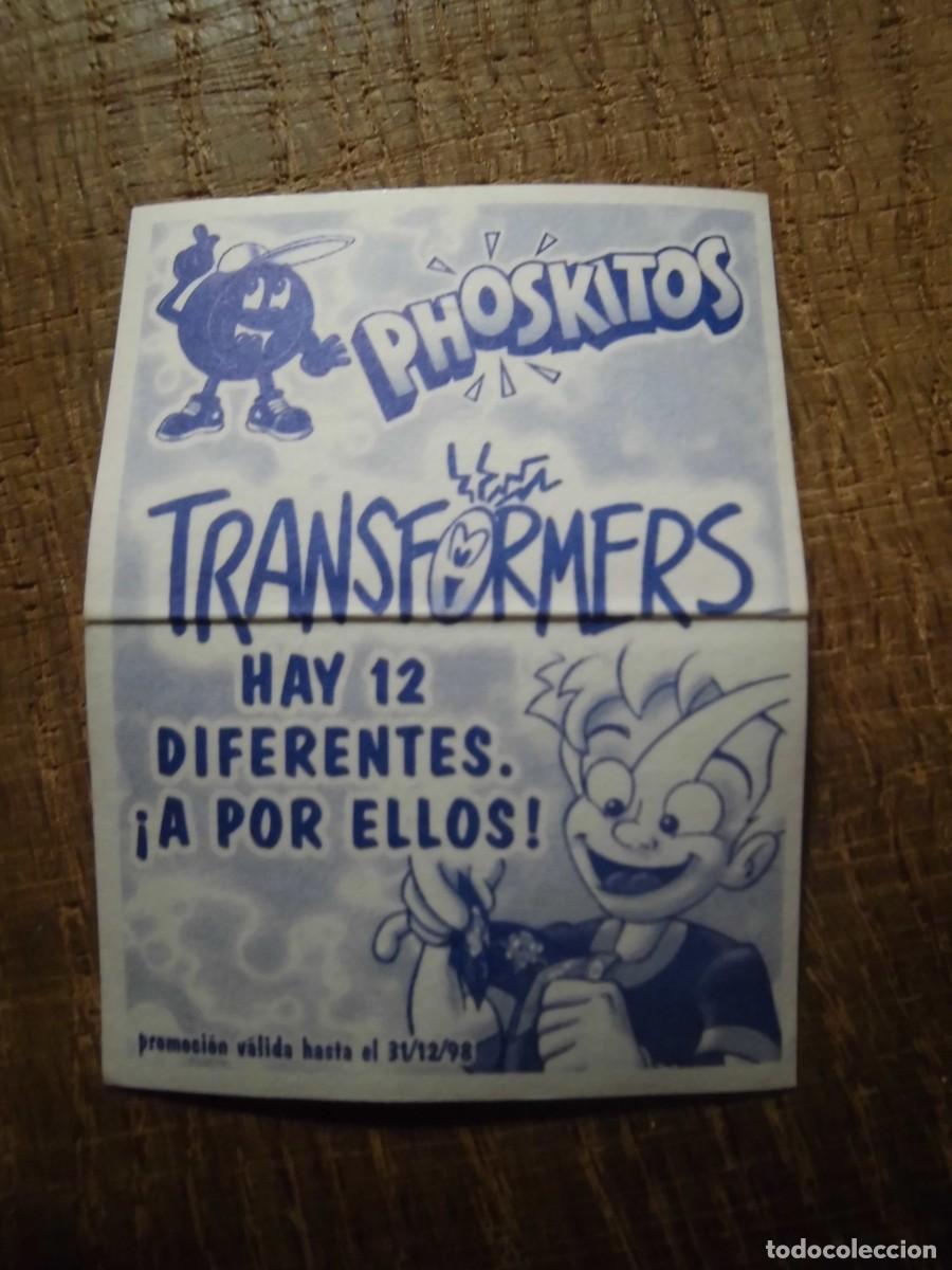 Coleccionismo cromos antiguos: CROMO TRANSFORMERS PHOSKITOS 1998 - Foto 2