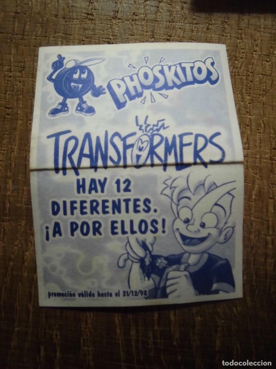 Coleccionismo cromos antiguos: CROMO TRANSFORMERS PHOSKITOS 1998 - Foto 2