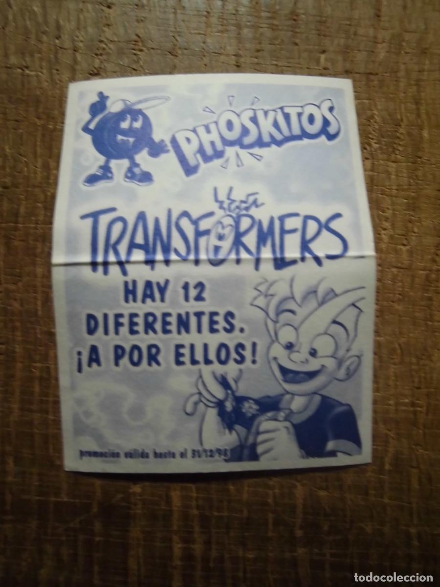 Coleccionismo cromos antiguos: CROMO TRANSFORMERS PHOSKITOS 1998 - Foto 2