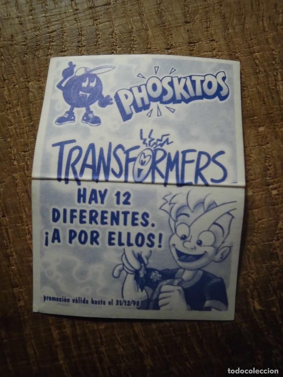 Coleccionismo cromos antiguos: CROMO TRANSFORMERS PHOSKITOS 1998 - Foto 2