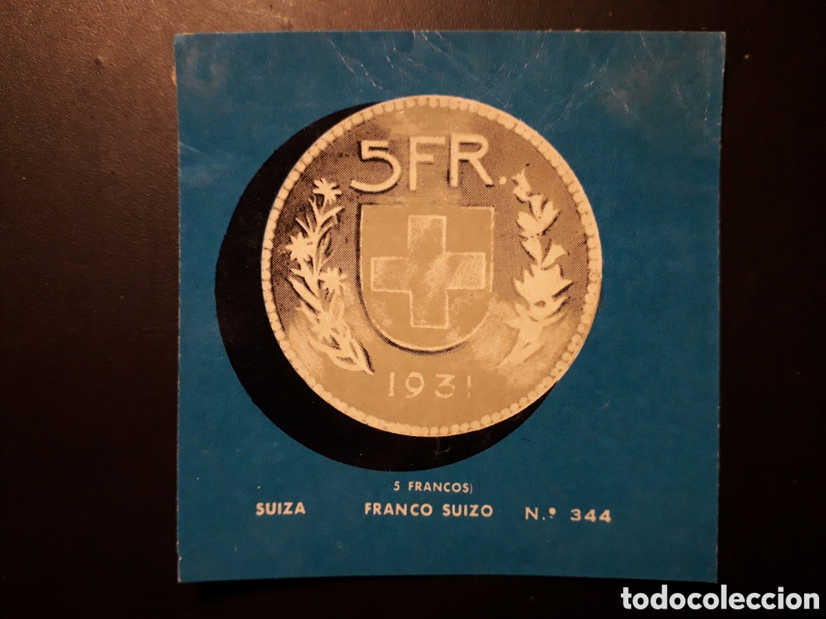 Collectionnisme Cartes &agrave; collectionner anciennes: SUIZA, FRANCO MONEDA N&deg; 344 COLECCI&Oacute;N UNIVERSAL 1962 DESPEGADO, PEDIDO M&Iacute;NIMO 3&euro;