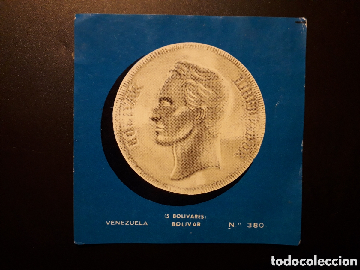 Colecionismo Cromos antigos: VENEZUELA, BOL&Iacute;VAR MONEDA N&deg; 380 COLECCI&Oacute;N UNIVERSAL 1962 DESPEGADO, PEDIDO M&Iacute;NIMO 3&euro;