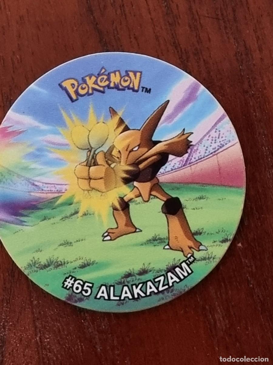 Coleccionismo cromos antiguos: Tazo League Pokemon # 65 Alakazam.con pegatina.Matutano