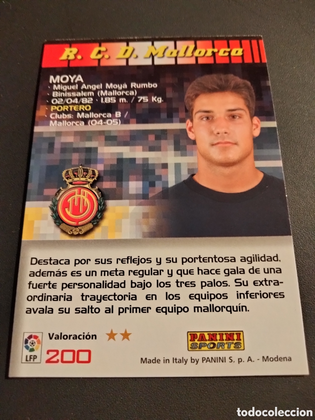 Coleccionismo cromos antiguos: MOYA # 200 RCD. MALLORCA ERROR MEGACRACKS 2004/05 PANINI - Foto 2
