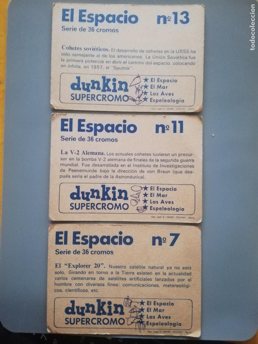 Coleccionismo cromos antiguos: 3 SUPERCROMO DUNKIN, EL ESPACIO N&ordm; 7-11-13 - Foto 2