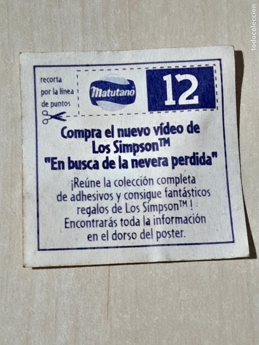 Coleccionismo cromos antiguos: CROMO THE SIMPSON MATUTANO NUMERO 12 - Foto 2