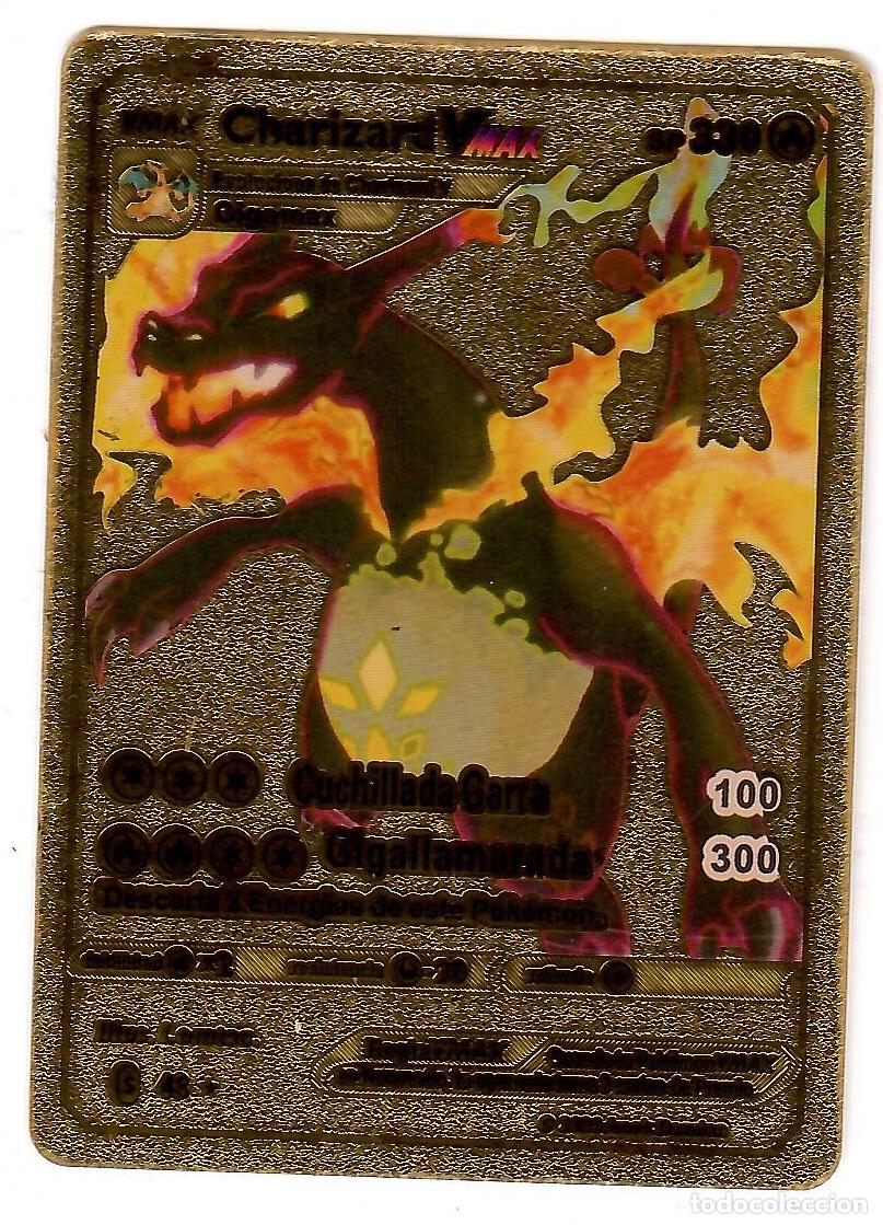 Coleccionismo cromos antiguos: Cromo dorado Pokemon: Card Charizard Vmax - Foto 1