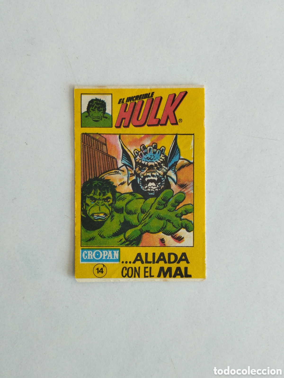 Coleccionismo cromos antiguos: CROPAN MINI COMIC EL INCREIBLE HULK N&deg;14 MARVEL - Foto 1