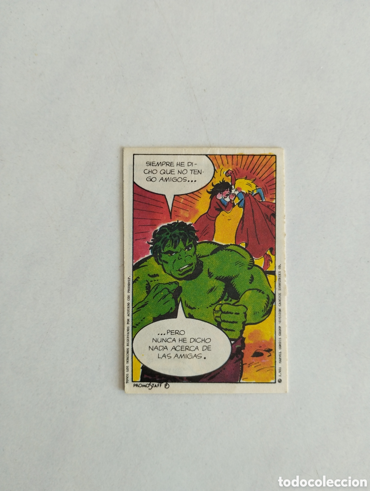 Coleccionismo cromos antiguos: CROPAN MINI COMIC EL INCREIBLE HULK N&deg;11 MARVEL - Foto 2