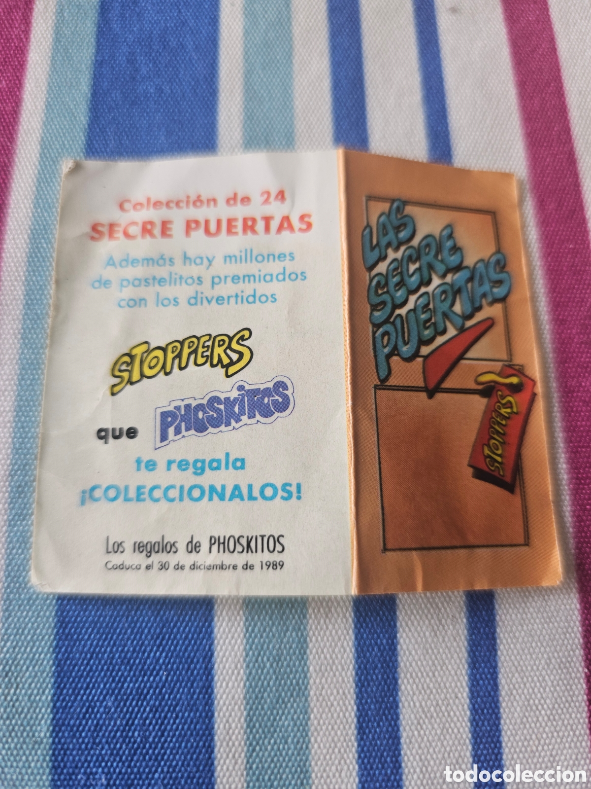 Coleccionismo cromos antiguos: CROMO PHOSKITOS SECRE PUERTAS STOPPERS - Foto 1