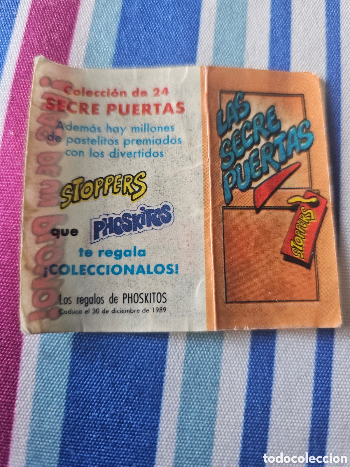 Coleccionismo cromos antiguos: CROMO PHOSKITOS SECRE PUERTAS STOPPERS - Foto 2