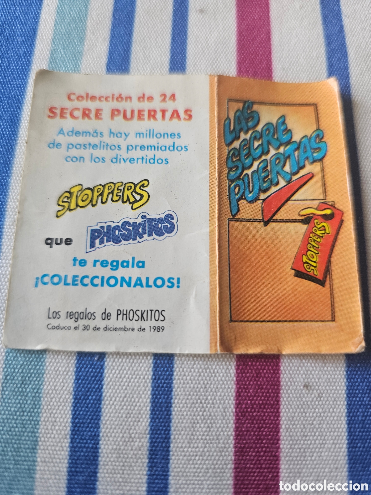 Coleccionismo cromos antiguos: CROMO PHOSKITOS SECRE PUERTAS STOPPERS - Foto 1