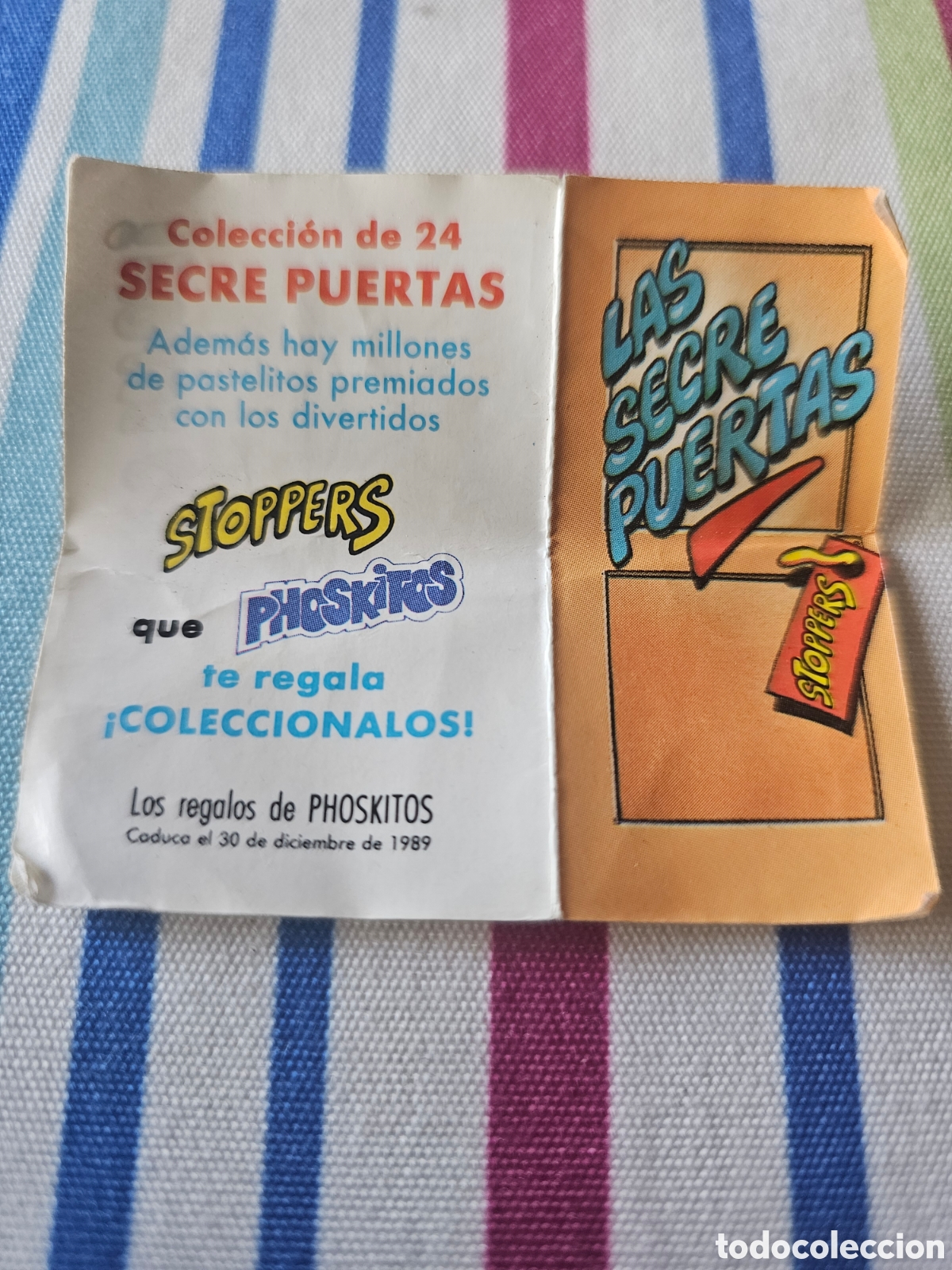 Coleccionismo cromos antiguos: CROMO PHOSKITOS SECRE PUERTAS STOPPERS - Foto 1